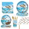 Fishing Theme Party Decoration Wild Fishing Sea Fishing Fish Paper Plates Napkins Cups Happy Summer Beach Fishing Party Decor