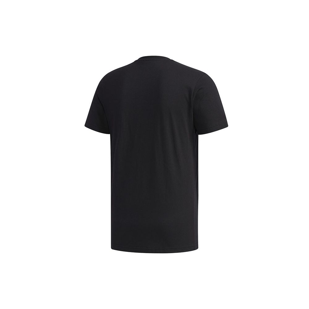 Adidas Однотонная футболка с круглым вырезом и логотипом, мужские топы, черный FM6242