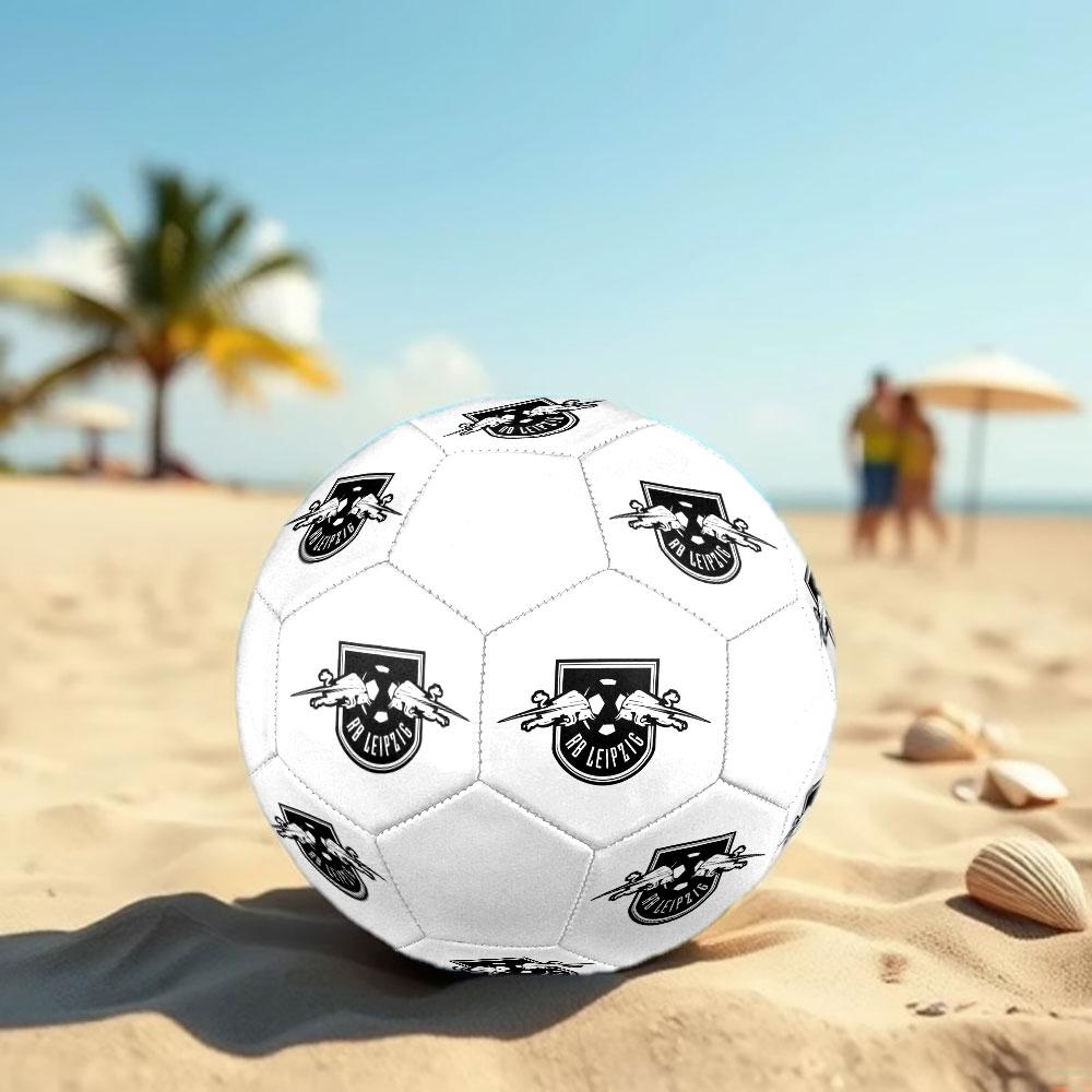 RB leipzig logo Size 5 Soccer Ball, Machine-Stitched PVC, Durable & High Bounce, All Ages Fit, fan merchandise, matches & outdoor use.