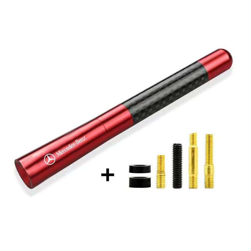 Car Radio Antenna FM/AM Metal Receiving Antenna Car Accessories For Mercedes Benz AMG W212 W205 W246 W177 W176 W213 GLC GLE GLS ML Laser Logo Lamp