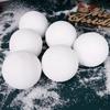 6pcs Round White Foam Christmas Balls 4/6/8CM Christmas Hanging Balls  Hotel Office Decor