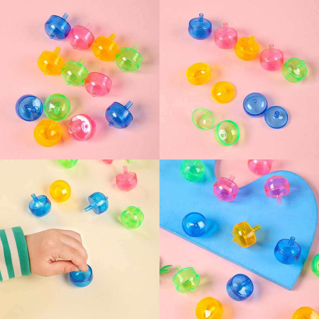 Classic Transparent Gyroscope Toy For Kids Plastic Handheld Creative Gift For Children