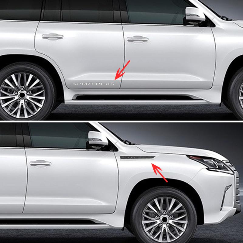 Применимо к 2008-2022 Lexus LX570 450d Наклейка на заднюю дверь Модифицированная Наклейка на боковой шов крыла Хромированные Декоративные Аксессуары