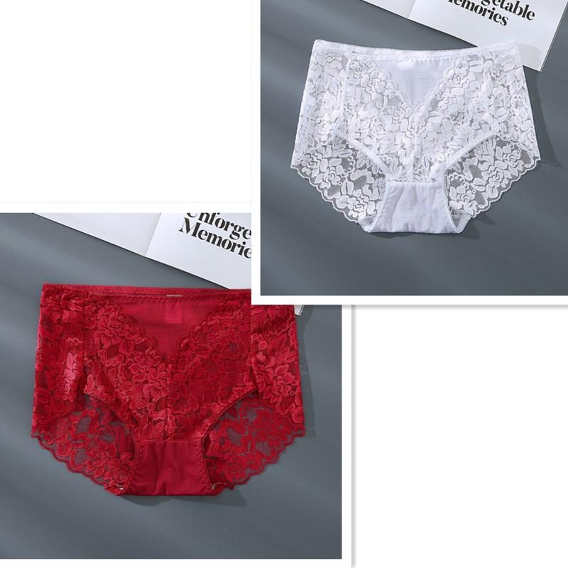 Женские трусики больших размеров, сексуальное нижнее белье, кружевные трусики, нижнее белье со средней талией
