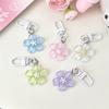 5PCS Simulated Cherry Blossom Pendant Keychain Gentle Transparent Flower Pendant Car Keychain Girlfriend Couple Backpack Pendant