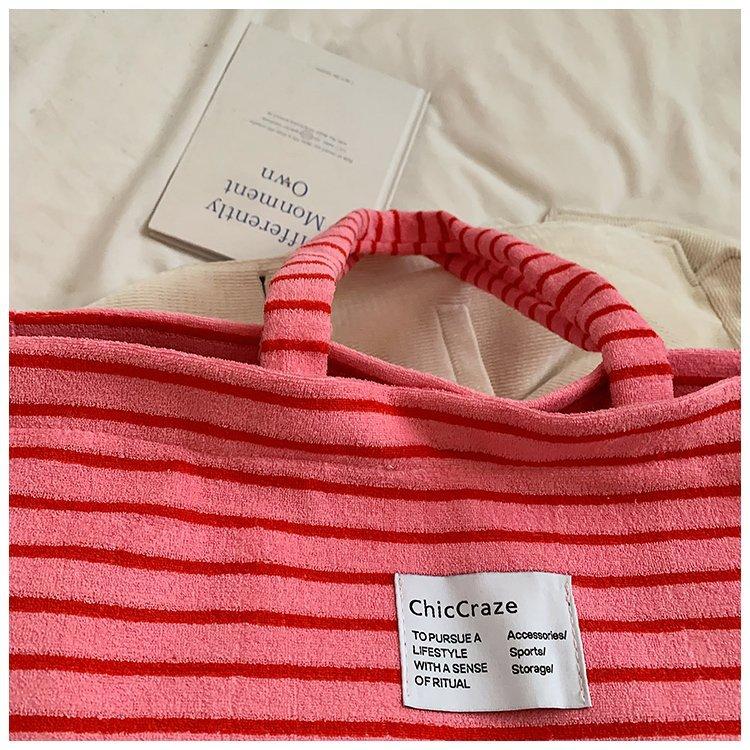 Нишевая полосатая сумка-тоут, ленивый ветер, хороший партнер для поездок на работу