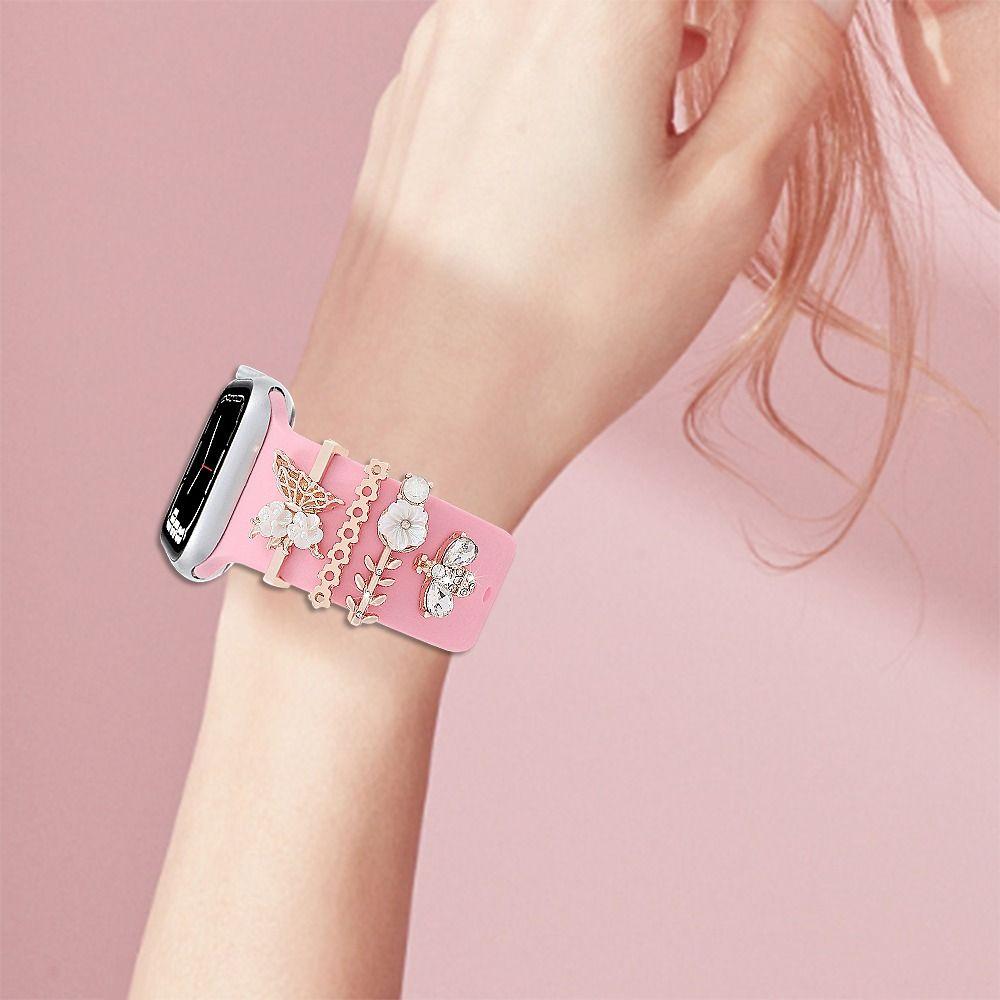 Ювелирный браслет, украшение, ремешок для часов, металлические шармы, модный орнамент для ремешка Apple Watch