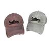 3D Letter Soft Top Duckbill Cap for Women and Men, Spring/Summer Korean Style Versatile Washed Distressed Street Fashion Sun Protection Baseball Cap