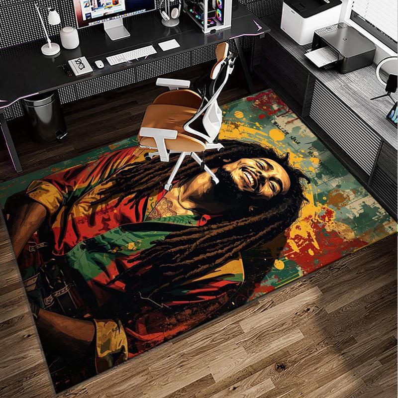 Коврик Bob music Vibrant Art для офиса, подкладка под кресло, игровой ковер, подходит для прихожей, спальни, гостиной, рабочего стола, праздничный подарок