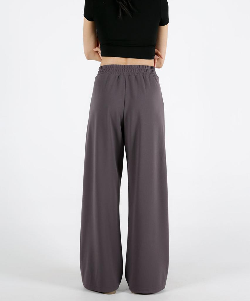 UMM Women'S Back Elastic Single-Pleat Wide Spandex Pants 2 Colors