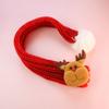 Elk Puppy Kitten Christmas Scarf Santa Claus Pet Color Blocked Scarf Cat Scarf  Cats