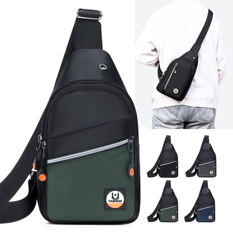 New Men's Chest Bag Multifunctional Commuter Business Shoulder Bag Cool Leisure Travel Large Capacity Portable Messenger Bag.