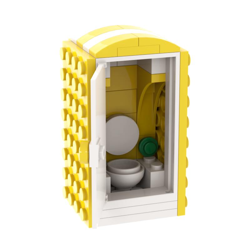 Портативный Туалет Loo City Сцены MOC Dunny Классическая Улица Porta-Potty Декорация WC Строительные Блоки Образовательные Детские Игрушки
