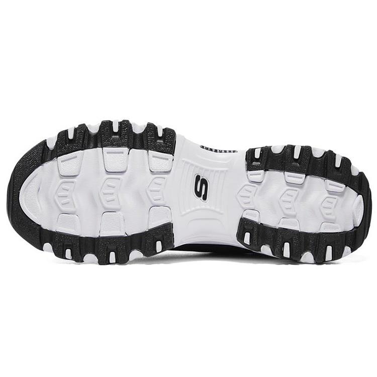 (WMNS) Skechers D'Lites 1.0 низкие Папины кроссовки GS Черно-белые Женские 896027-BKW