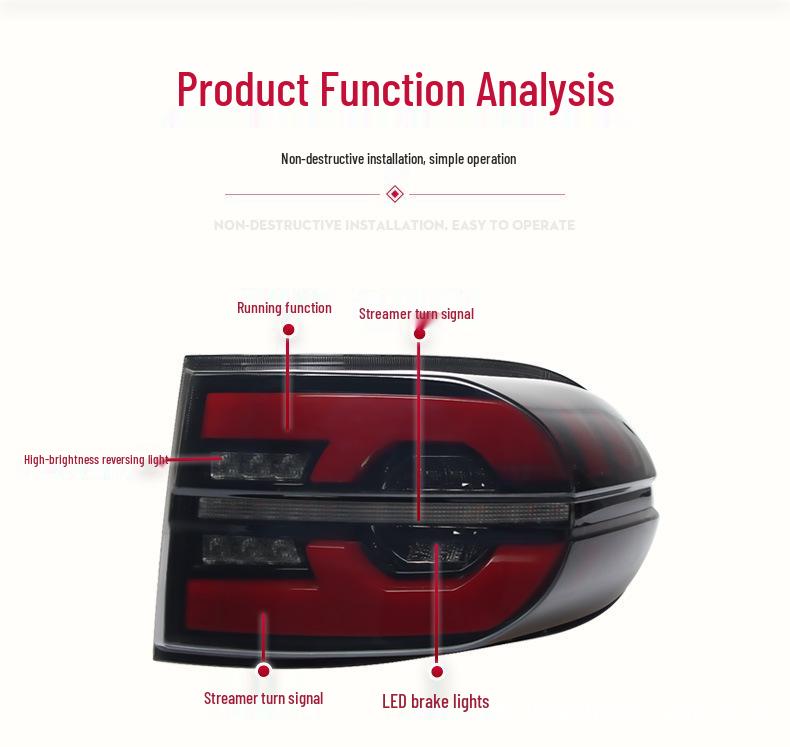 07-20 Светодиодный задний фонарь для FJ Cruiser с дневными ходовыми огнями, стоп-сигналом и последовательными указателями поворота