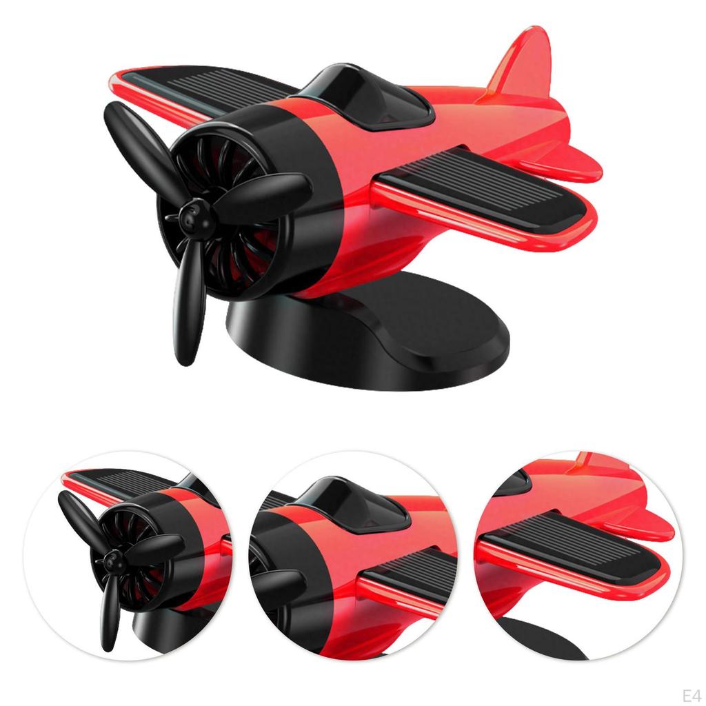 Солнечная Модель Самолета Автомобиль Центральное Украшение Декоративное Бесшумное Украшение на Приборную Панель для Транспортного Средства