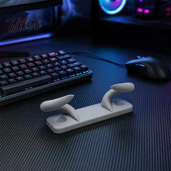 Talos 3D-печатная наклонная подставка с ручкой-рожком, Универсальный держатель для контроллеров с противоскользящим основанием, Креативная стойка для игровых контроллеров PS5 Xbox PC,