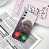 John Pork Звонит Чехол для телефона с функцией ответа на звонок Для Samsung Galaxy S21 S22 S23 S24ULTRA S25ULTRA FE Ultra Plus5G A52S S26 Мягкий чехол