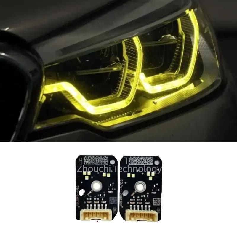 Red Blue Yellow DRL LED Boards Set For 18-20 BMW G30 G38 F90 M5 G31 G32 GT US EU Spec Adaptive LED Onwards Daytime Headlight