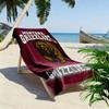Пляжное полотенце с принтом Montana Grizzlies, Большое, Мягкое, Быстросохнущее, для Пляжа, Кемпинга, Плавания
