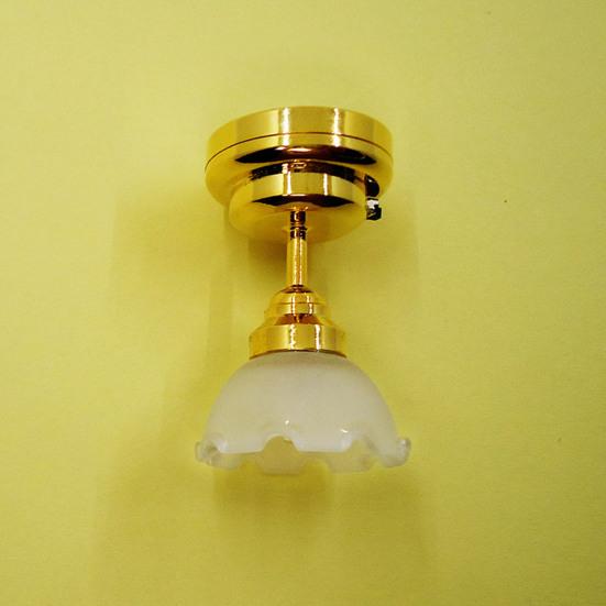 Мини-светильники 1:12 светодиодных потолочных светильников с выключателем, металлическим основанием, реалистичные миниатюрные светильники на батарейках