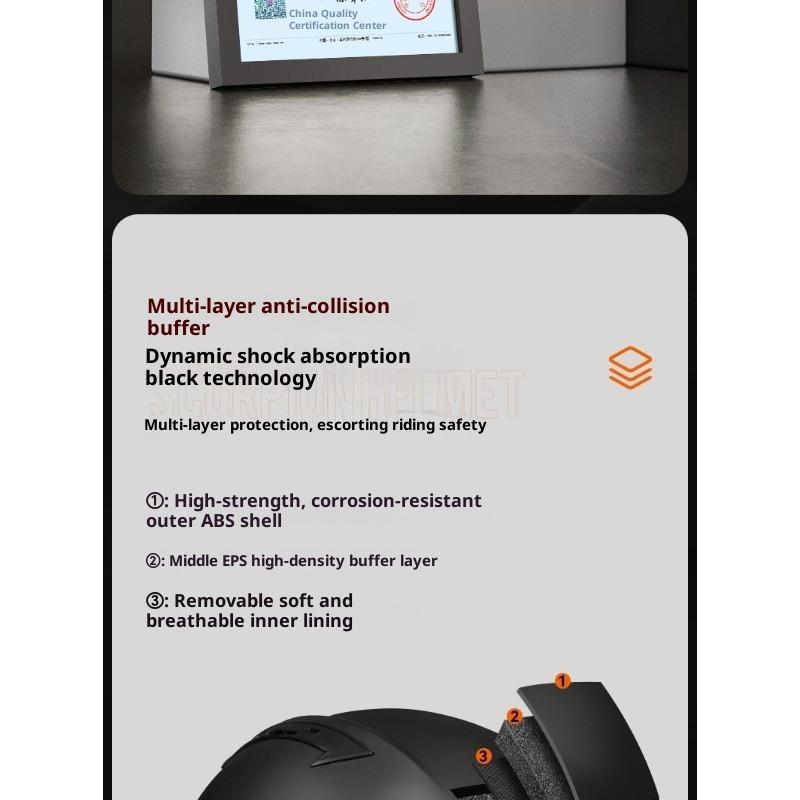 Американский Воин Комбинация Шлем Скорпион Винтажный Круизный Мотоциклетный Шлем Четыре Сезона Мопед Полный Шлем