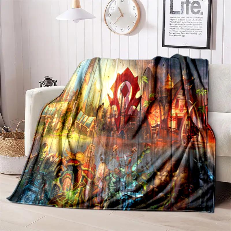 classic game World of Warcraft Frozen Throne blanket Soft and portable four season home bed, sofa blanket, office travel, lunch break, warm blanket Y5