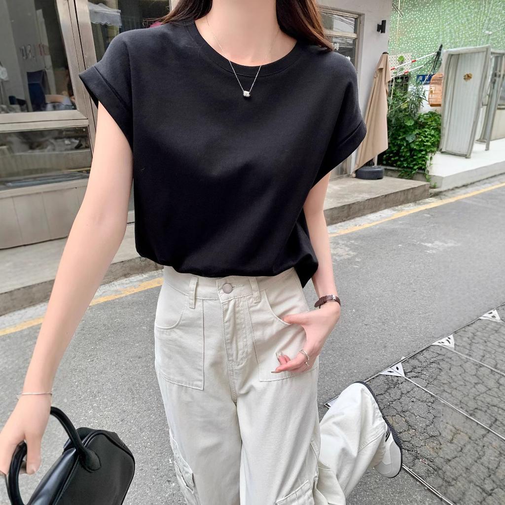 Футболка с короткими рукавами для женщин с открытыми плечами и футболка с короткими рукавами для женщин в летнем дизайне Футболка Niche для жилета Топ с рукавами-крылышками