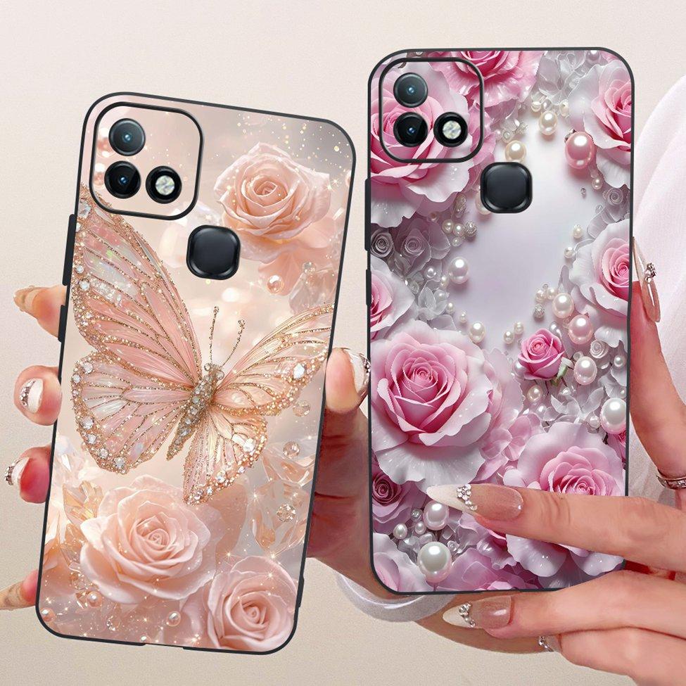 For Infinix Hot 10i Case Luxury Butterfly Fashion Girls Boys Cute Painted Casing For Inifnix Hot 10i X659 X659B X658E Cover