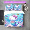 Hello Kitty Duvet Cover Set - 3pcs Polyester Bedding Set with Digital Print, 1 Comforter Cover & 2 Pillow Shams