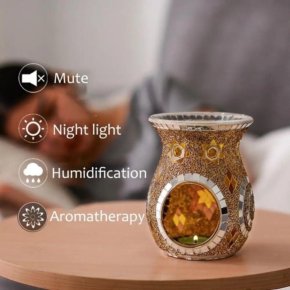 Прочная горелка для эфирных масел Классический аромаобогреватель Витражная аромалампа Подсвечник Ваза