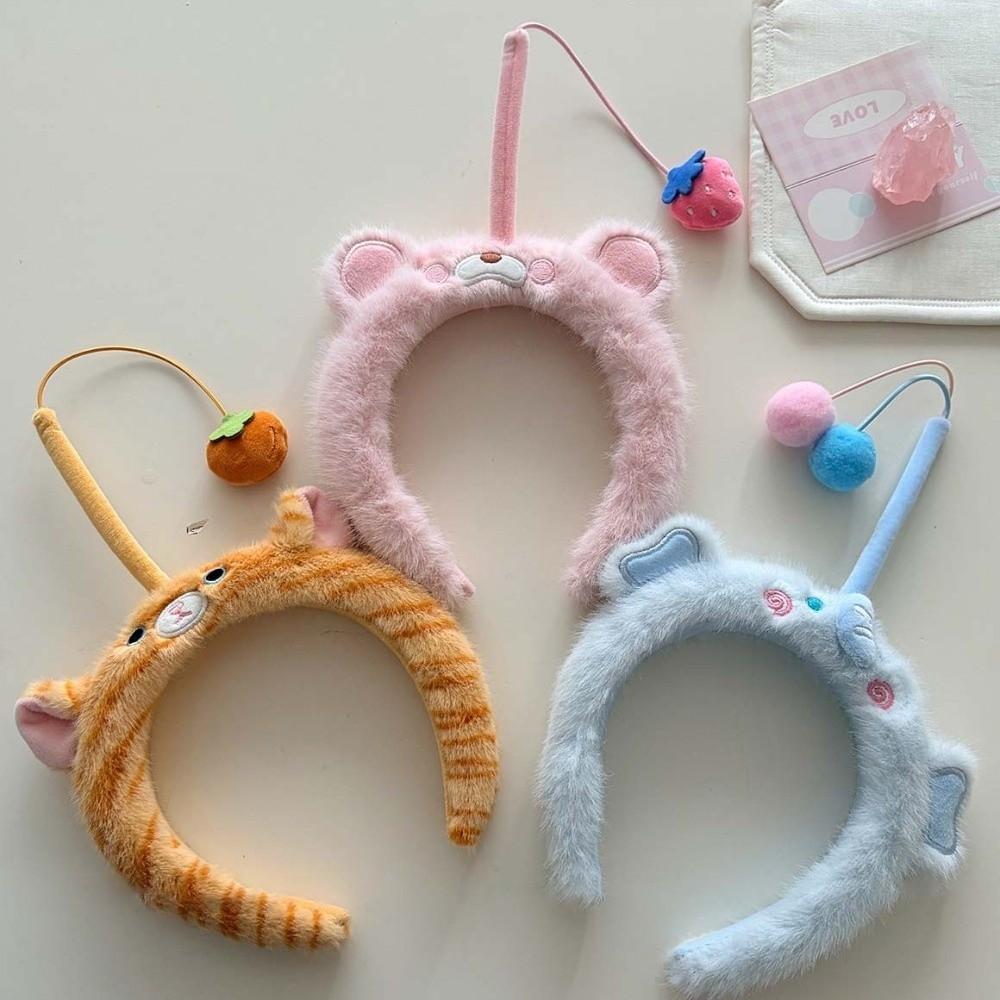Panda Adorable Hair Hoop Wacky Girls Cartoon Hairband Cute Cat Fishing Plush Headband Party