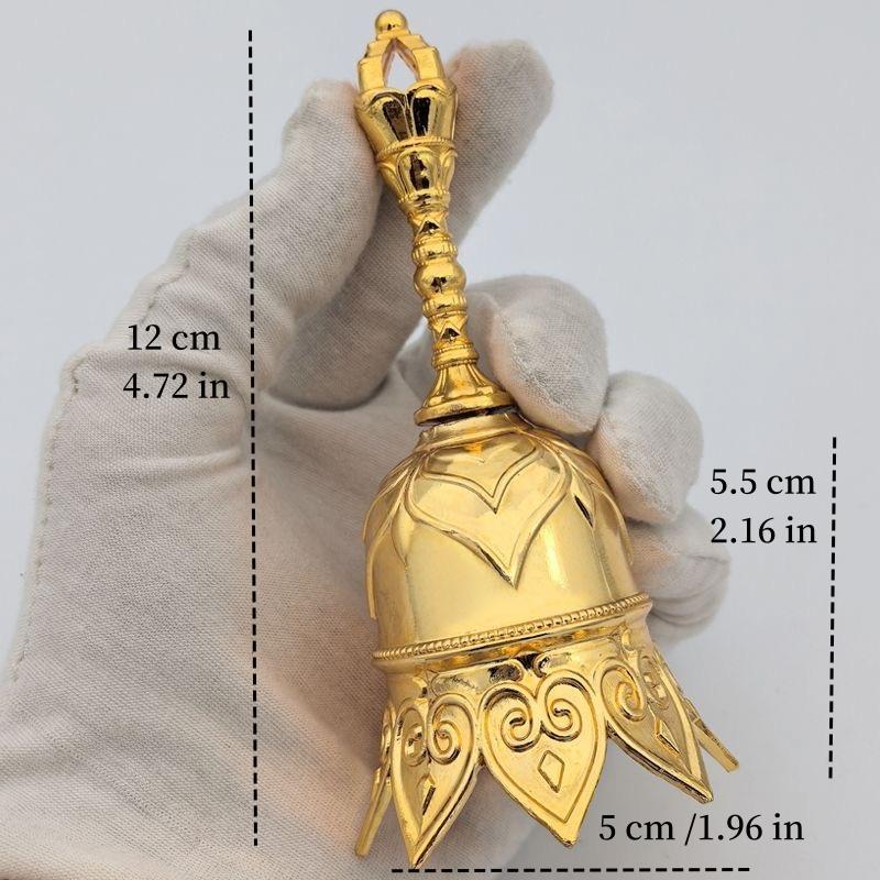 Ретро латунный ручной колокольчик для раннего детского образования Громкий классный колокол Рождественское подвесное украшение Колокольчик для заказа в ретро-стиле