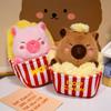 Capybara Cute Cartoon Buddha Popcorn Fries Plush Toy Girls Children Holiday Gift