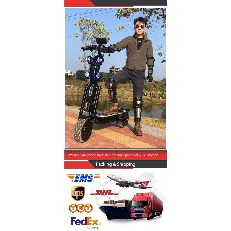 X14 10000W Двухмоторный Склад в ЕС Электрический самокат Аккумулятор 72В 40Ач 13-дюймовое колесо Складной Мобильный Электрический самокат