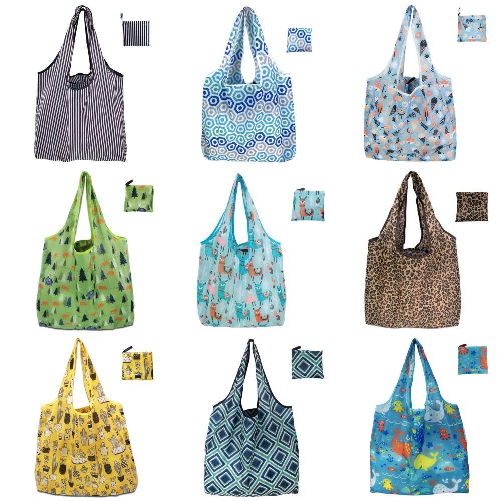 Washable Recycle Bag Eco-Friendly Tote Pouch Reusable Shopping Bag Indoor Outdoor