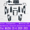 For MAZDA CX-4 CX4  TPU Gearbox Panel Film Dashboard Protective Sticker Interior Anti-Scratch Car film protect