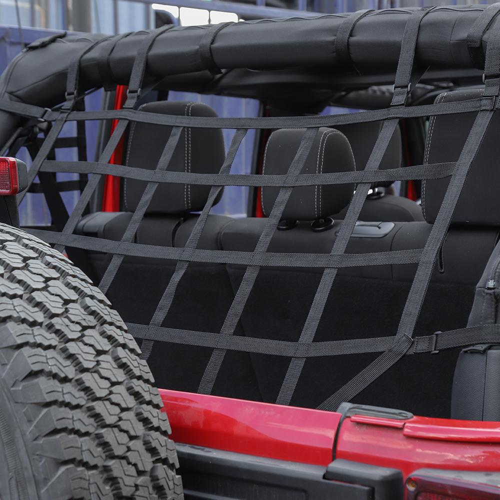 Сетчатая сетка в багажник для Jeep Wrangler JK JKU 2007-2017 1 шт., черная
