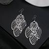 Simple Leaf Hollow Earrings, Exaggerated And Creative Multi-Layer Five-Pointed Star Long Fringed Earrings