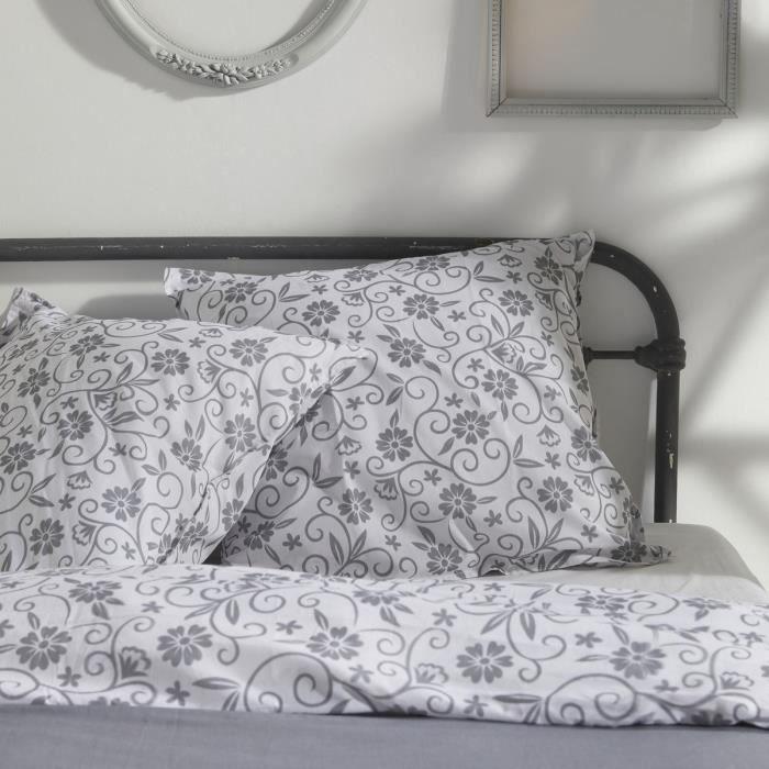 PARURE DE LIT TODAY - HOUSSE DE COUETTE 220x240 + 2 TAIES D OREILLER 63X63 - 100% COTON 57 fils - Capucine