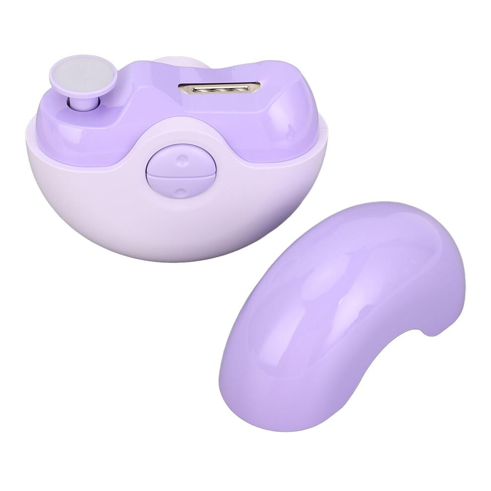 Electric Nail Clipper Violet High Security Portable with Nail File