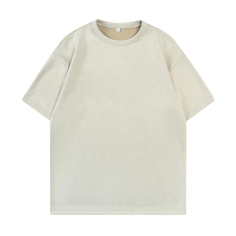 2025 Summer Men Short Sleeve Tees Men Women Vintage T-Shirt Loose Casual Basic Shirt O Neck Solid Color Oversized Tops