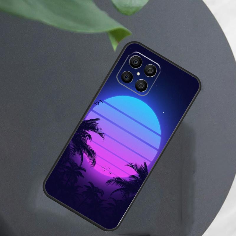 Синтвейв Ретро 80-е Неон Для Honor Magic 7 Lite 6 5 8 Pro Чехол Для Honor 200 400 70 90 X8c X8b X9a X9b X9c X9d Win RT