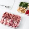 Контейнер для еды с 4 отделениями для хранения продуктов и специй с герметичной крышкой для сохранения свежести
