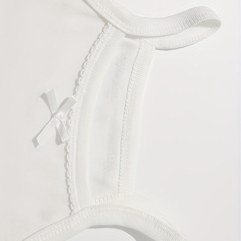 2 шт. Девочки Майка 2-12 лет Белый Базовый топ-майка для девочек Спортивные топы Набор трусов для девочек