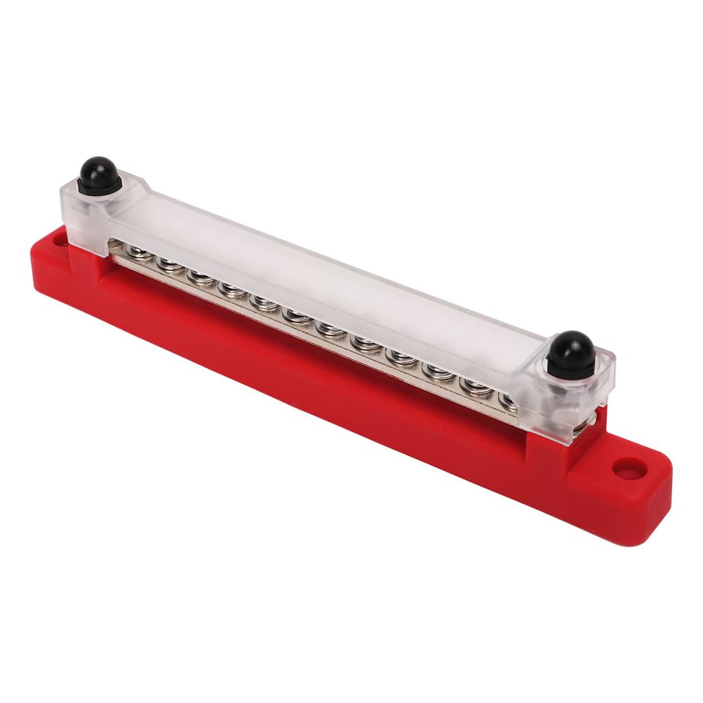 12 Post Power Distribution Block Bus Bar Set 2xM6 Post 12xM4 Screw Battery Terminal Box for Cars RVs Ships Yachts