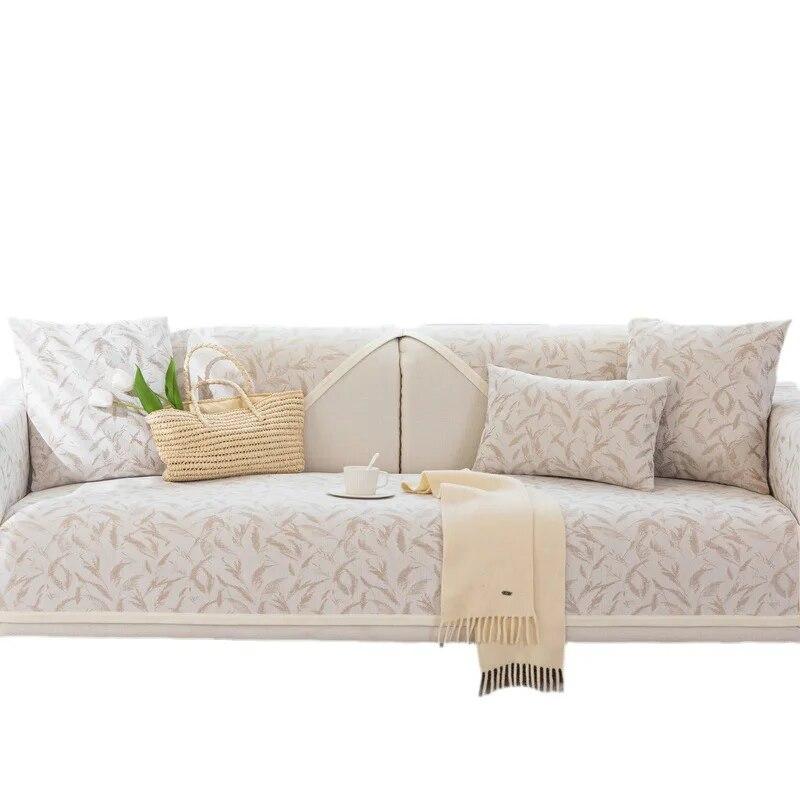 Four Seasons Universal Jacquard Fabric Sofa Cover New Backrest Cover Cloth Simple Modern Chenille Sofa Cushion