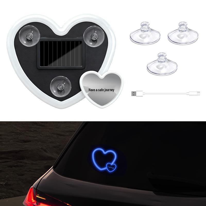 BYD Han Car Solar Heart Neon Light Wireless Decor
