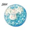 Elastic Stress Ball 1/4Pcs Christmas Fidget Toy, Anxiety Relief Squeezable Ball, Xmas Soft Balls Theme Sensory Party Favors for Adults and Kids