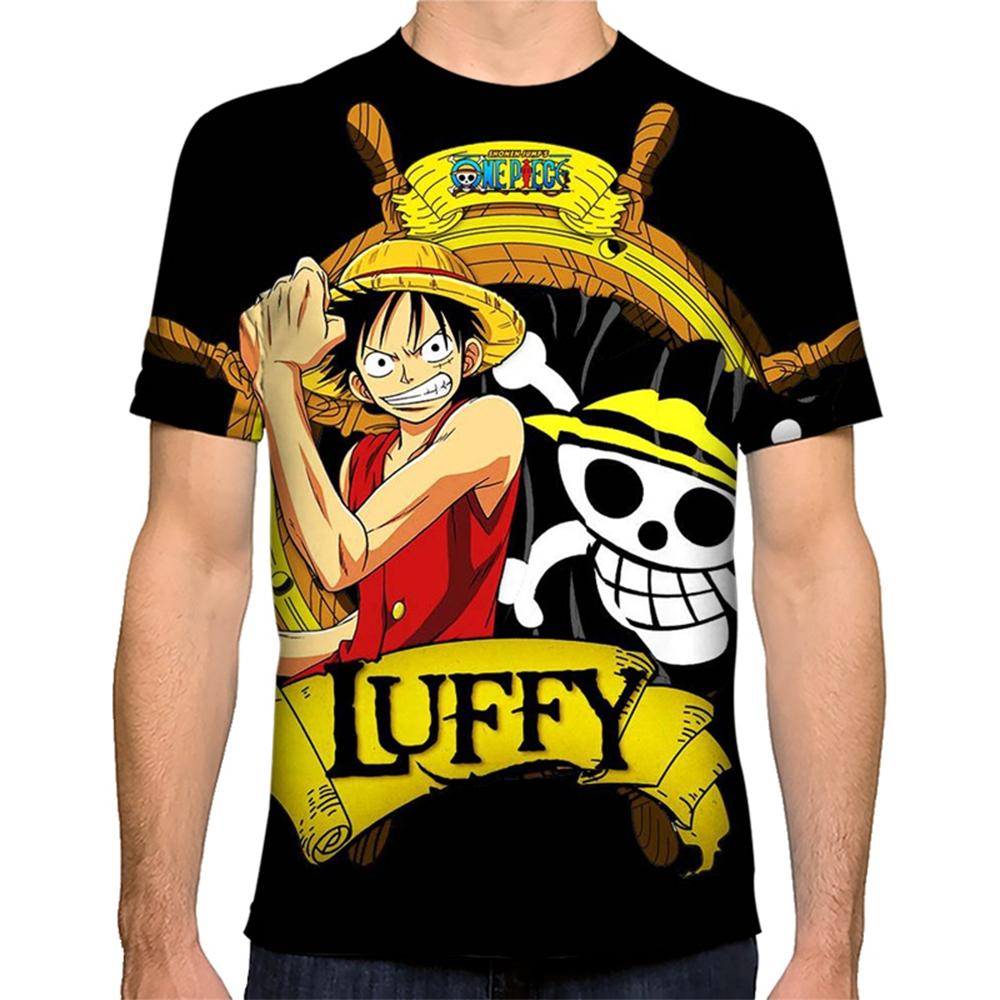 Летняя мода креативность Луффи 3D печать горячая личность модная крутая рубашка с короткими рукавами